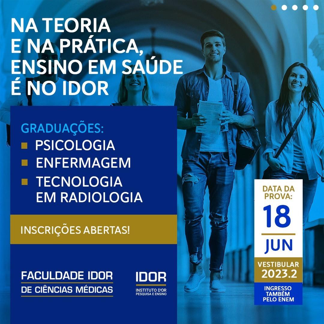 imagem de Faculdade IDOR abre inscrições para cursos da Graduação