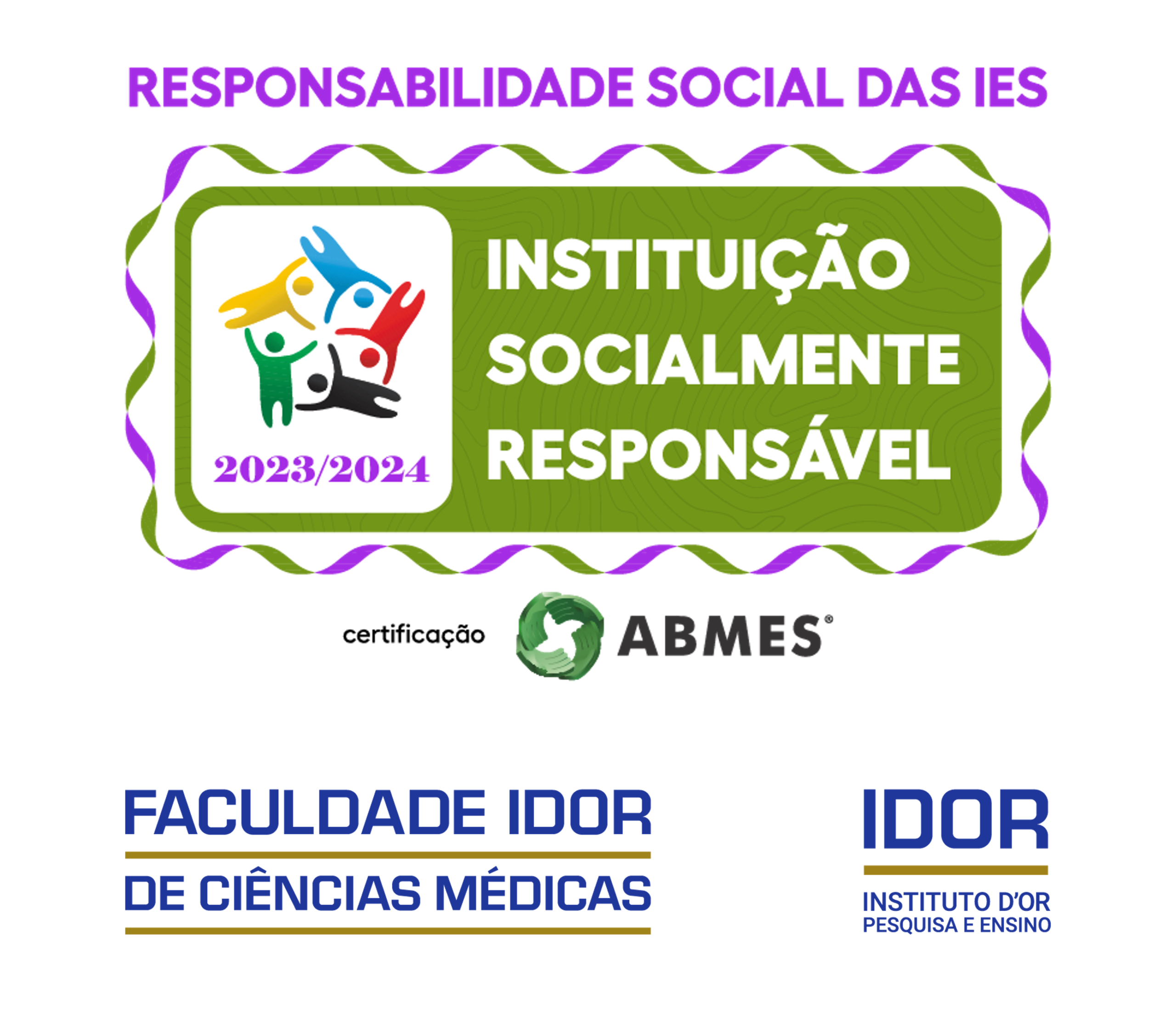 imagem de Faculdade IDOR conquista renovação de Selo de Instituição Socialmente Responsável
