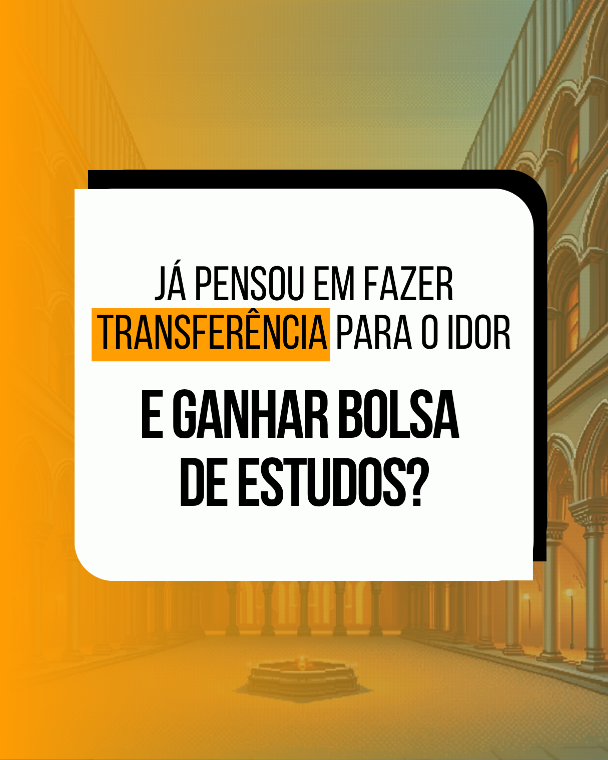 Programa de Bolsas via Transferência Externa: estude Enfermagem ou Psicologia no IDOR com até 100% de desconto
