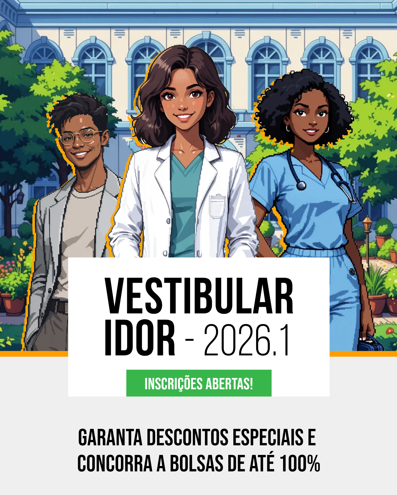 imagem de IDOR abre inscrições para o Vestibular 2026.1